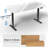 VIVO Single Motor Electric Desk with Push Button Memory Controller-129479304-129479302