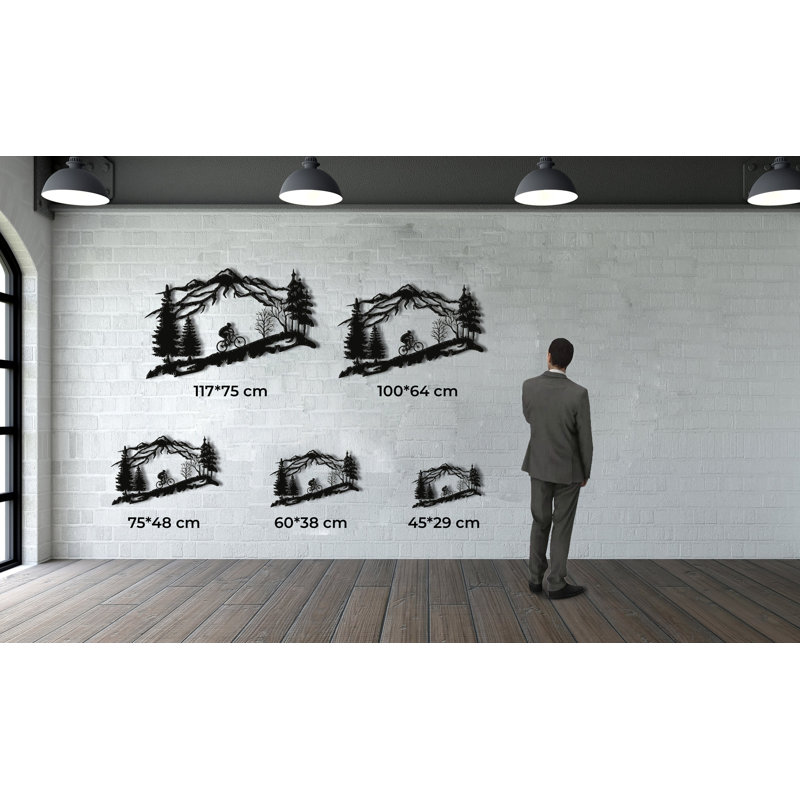 Décoration murale vélo, H 11 po x l 18 po x P 0,6 po