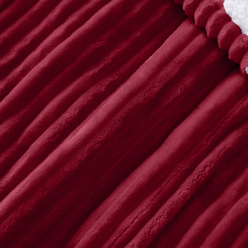 HBT Electric Fleece Heated Throw Blanket, Red, 60" L x 50" W