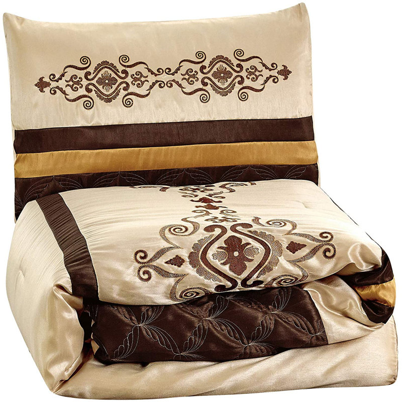 Ring Stitch Comforter Set, Queen Comforter + 6 Additional Pieces
