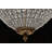 6-Light Antiqued Gold Beaded Crystal Chandelier-1343381794-1386320043
