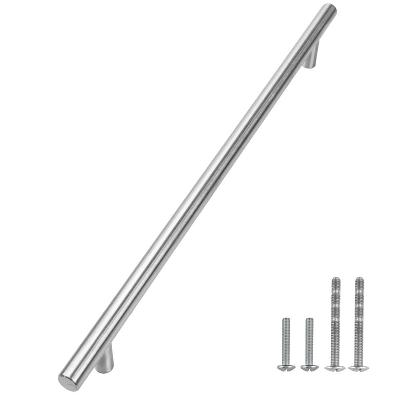 Poignée barre 2 1/2 po d'un centre à l'autre, Nickel brossé, 11 3/8"