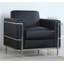 Fauteuil de direction en similicuir Executive, fauteuil de salon rembourré en métal chromé-130671761