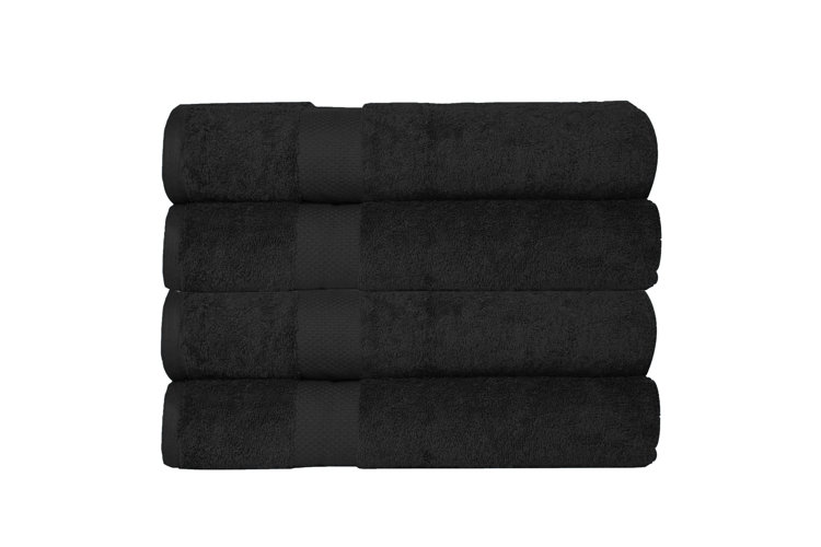 Deep Mahogany 4 Piece Cotton Bath Towels Set