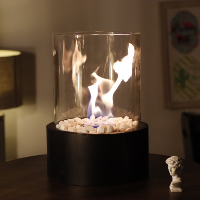 Metal Bio-Ethanol Outdoor Tabletop Fireplace with Flame Guard