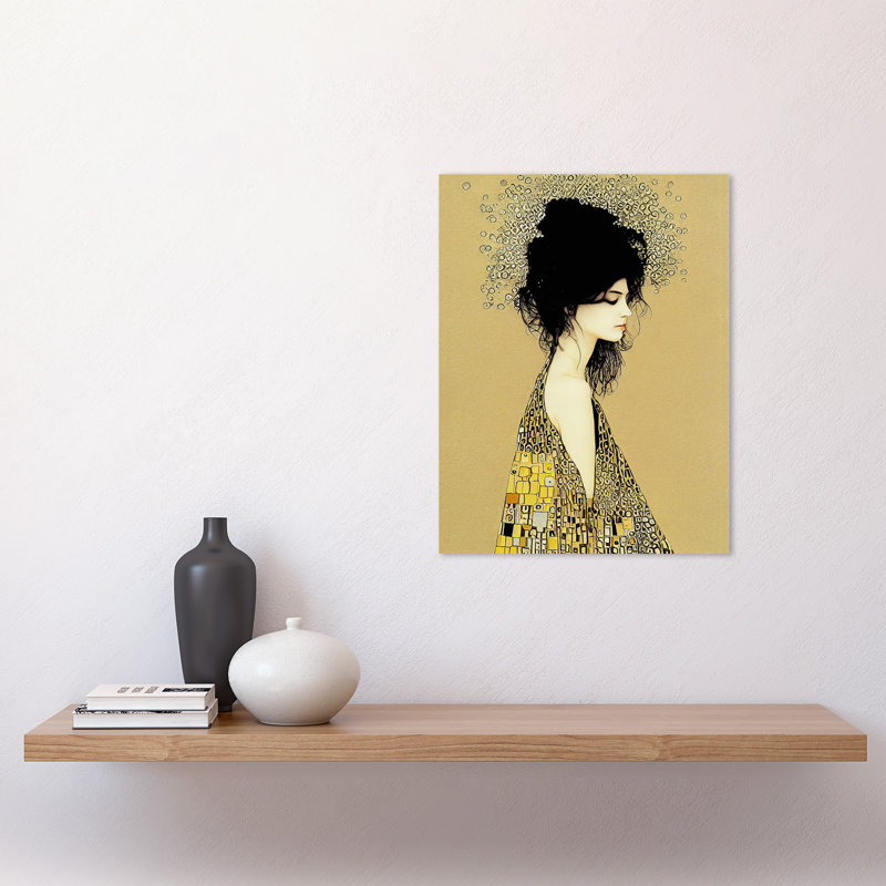 Klimt Style Woman Multicoloured Shawl - Print, Unframed, 40.5cm H x 30.5cm W x 0.2cm D