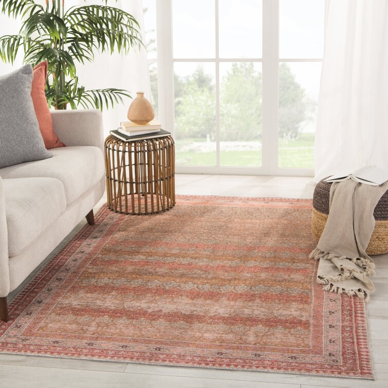 My Magic Carpet Ochre Ikat Washable Rug