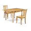 Ensemble de coin repas 3 pièces pour petits espaces comprenant une table de salle à manger rectangulaire avec Dropleaf et 2 chaises de salle à manger, 36 x 54 pouces, blanc lin-106903385-106903389-109973527