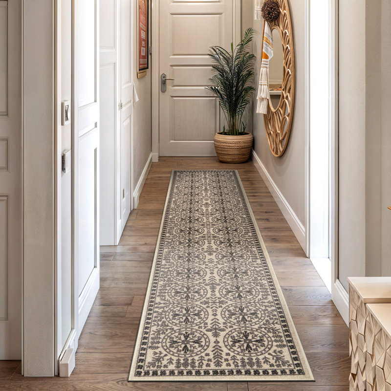 Tapis d'intérieur tissé à la machine Bolk, Crème, 2'x12'
