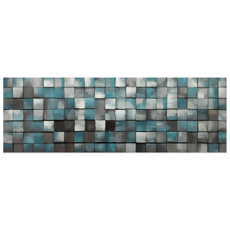 Calm of the Blue Print on Wood