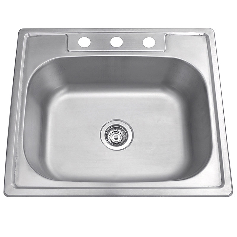 Madaket 25" 304 Stainless Steel Drop-In Single Basin Kitchen Sink