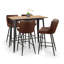 Precilla Upholstered Counter Stool with Metal Frame-424846770