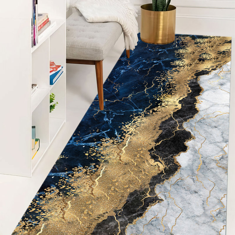 Stunning Soft Pile Rug with Intricate Floral and Geometric Patterns Ideal for Adding a Touch of Elegance to Your Living Room or Bedroom Decor