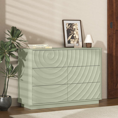 Commode moderne de grande taille (118 cm) avec poignées amovibles, idéal pour une garde-robe, une chambre d'enfant, un salon ou un appartement.