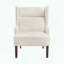 Fauteuil à oreilles contemporain, tissu chenille et pieds espresso-1392124188