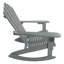 Chaise berçante grise pour l'extérieur - et construction confortable Polyvalence de la cour arrière Ensemble d'assemblage de limite de poids de 250 lb fourni