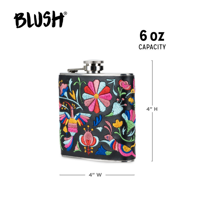Embroidered Flask by Blush