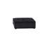 Chaise longue sans accoudoirs en velours noir Aveline