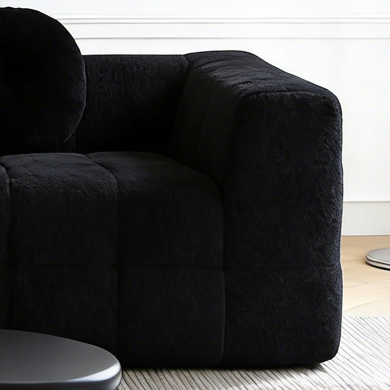 66.5"Upholstered Sofa, Black