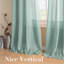Rideaux semi-transparents avec œillets en mélange de lin - 37 po / 52 po de largeur, panneaux semi-privés et filtrant la lumière pour chambre à coucher -1267717060-1267717056