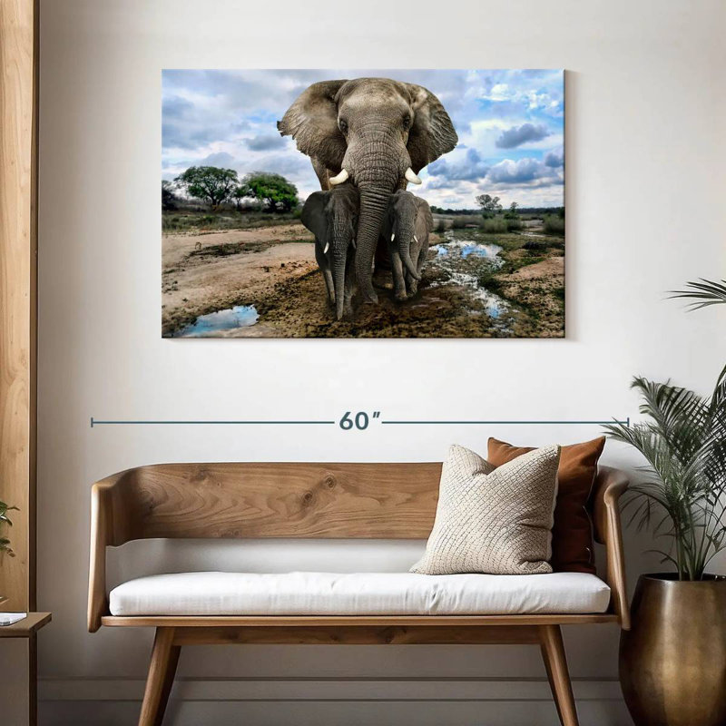 Bramp Safari Elephants, H 30 po x l 45 po
