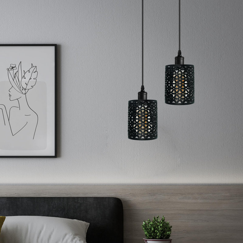 Prestwick 1 - Light Drum Pendant, 113.5" H x 113.5" W x 10" D, Black