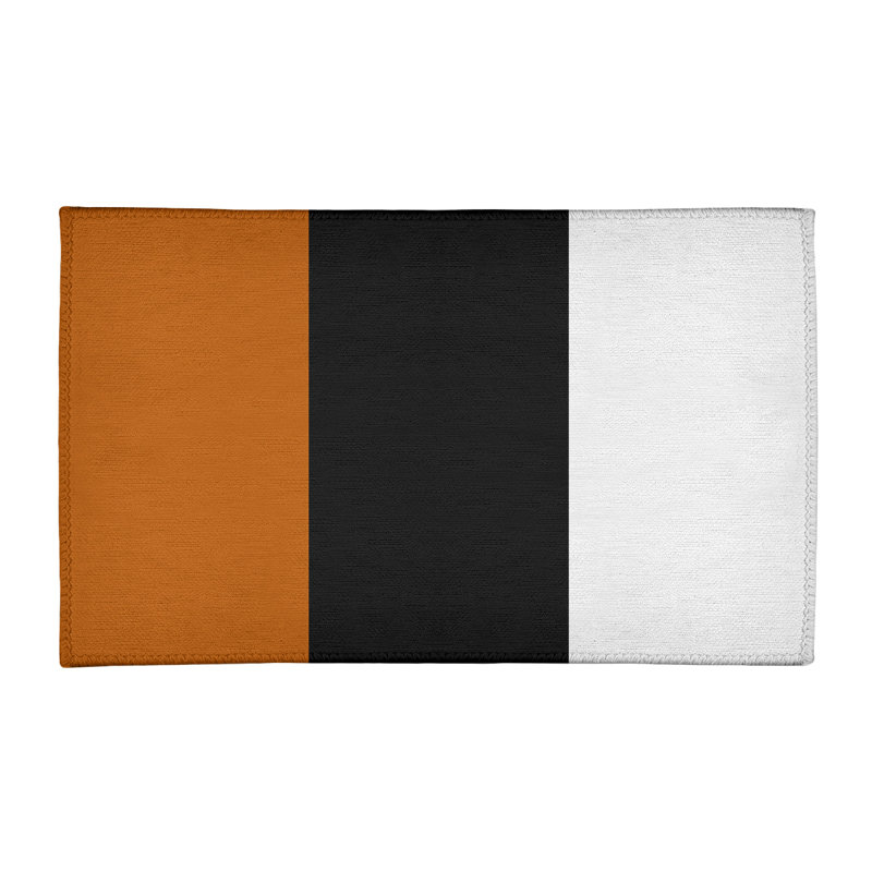 Tapis orange/noir, Rectangle 3 pi x 5 pi