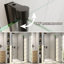 Porte de douche à pivot demi-cadre avec verre transparent de 34 à 36 po de largeur x 72 po de hauteur-129051652
