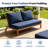 Outdoor Loveseat Cushions 3-piece, 48"x24", Thick Waterproof & Fade-resistant Patio Cushions,replaceable Cover, All-weather Bench Swing Cushions For 2-person Wicker Rocker, Porch, Garden, Patio-1287904110