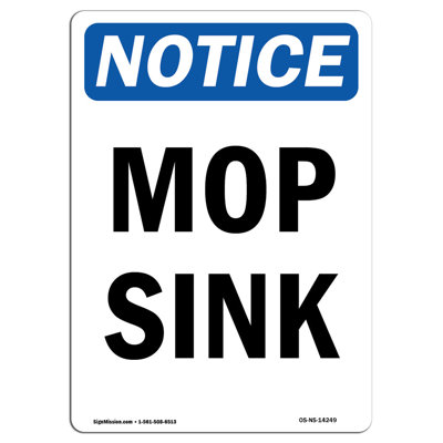 Mop Sink Sign