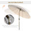 Aarun 279cm Tilt Beach Parasol-55967168