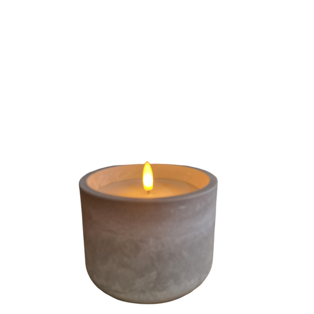 Geko Concrete / Cement Tabletop Votive Holder with Candle Included