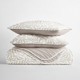 Quilt Set- Lightweight - All Season Quilted Coverlet - Tossed Ferns