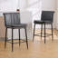 Tabouret de comptoir moderne rembourré avec dossier, avec pédales, avec structure en métal, tabouret de bar à hauteur de comptoir pour îlot de cuisine, bar à café.-1990058593