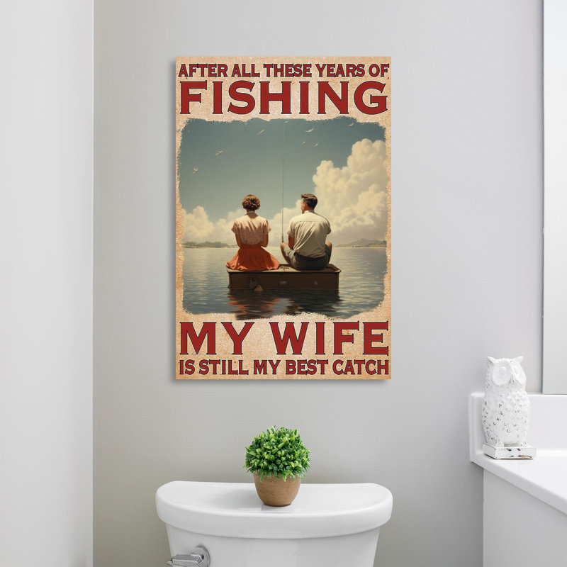Après toutes ces années de pêche - 1 pièce, reproduction d'art graphique sur toile tendue, L 24 po x H 36 po
