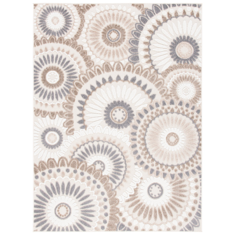 Tapis d'intérieur / extérieur à motif géométrique Longlier Performance, Rectangulaire 3 pi x 5 pi