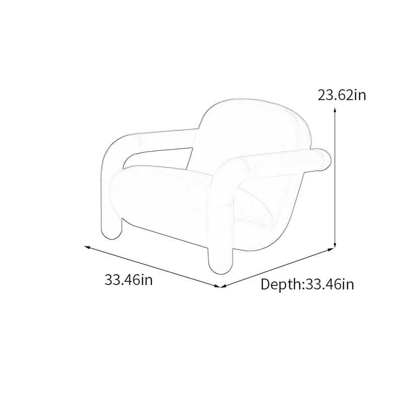 Fauteuil d'appoint unique et moderne, Blanc