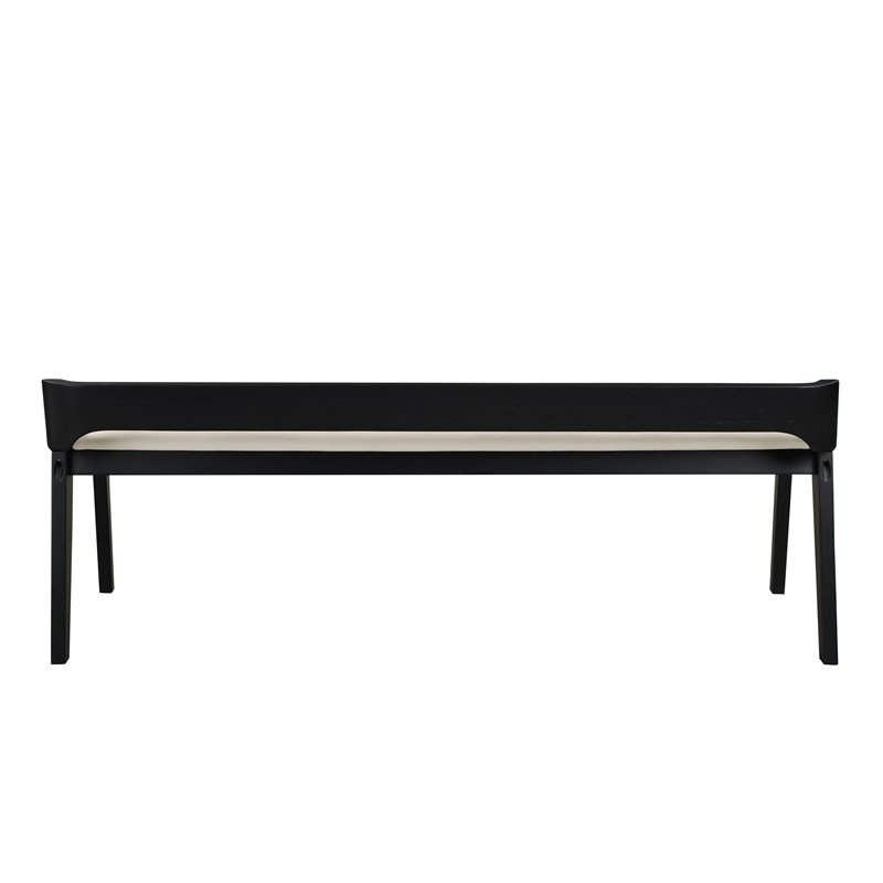 Banc de salle à manger en similicuir crème Pemberty Row