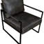 Fauteuil d'appoint moderne avec siège rembourré en similicuir, structure en métal, style 1P, confort, durabilité, élégance-1523636291