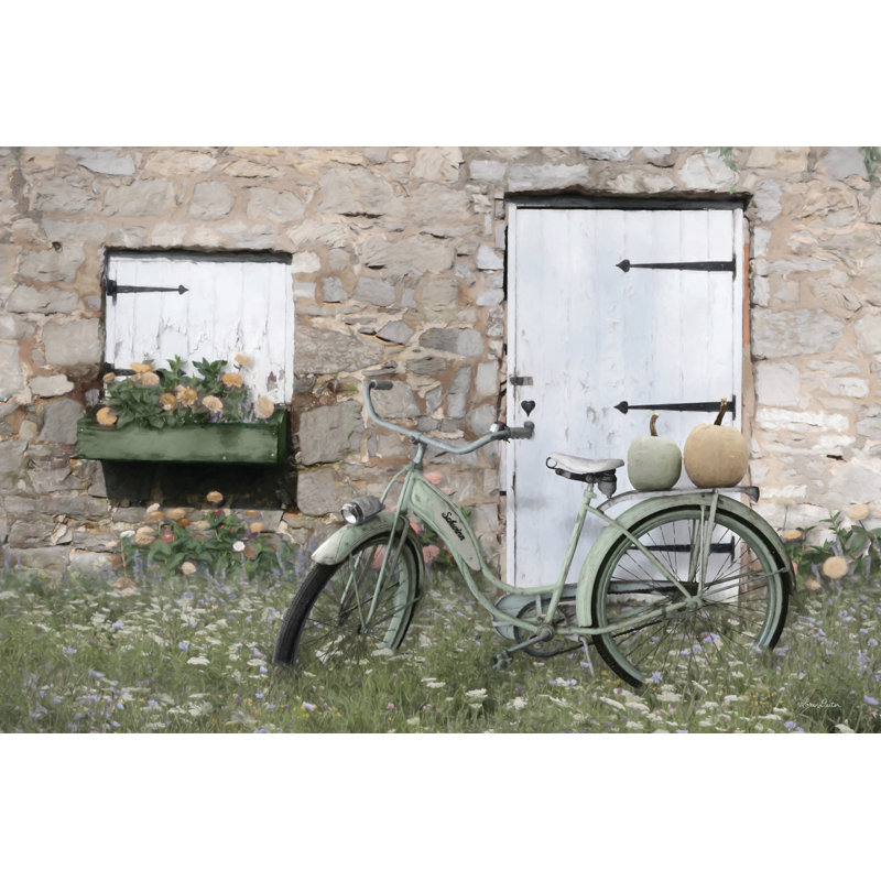 «Pumpkin Spice Bike on Canvas» par Lori Deiter, reproduction, H 12 po x l 18 po x P 1,25 po