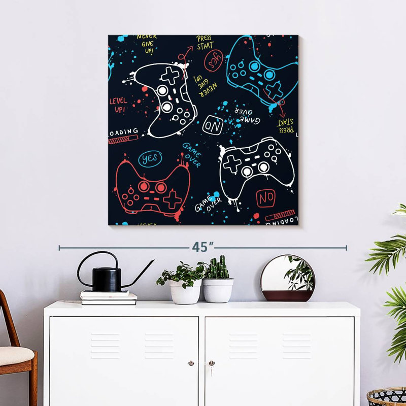 Senne Video Game Over Pattern, 30" H x 30" W