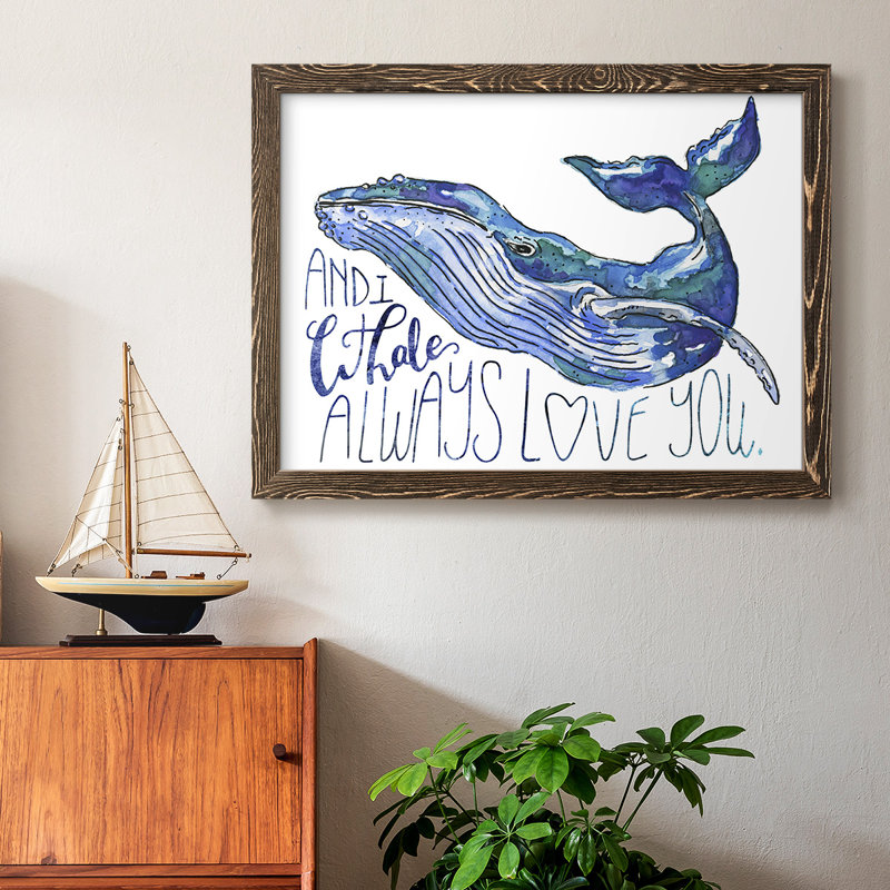 «Whale Love I», H 28 po x l 42 po x P 1,5 po, Noyer