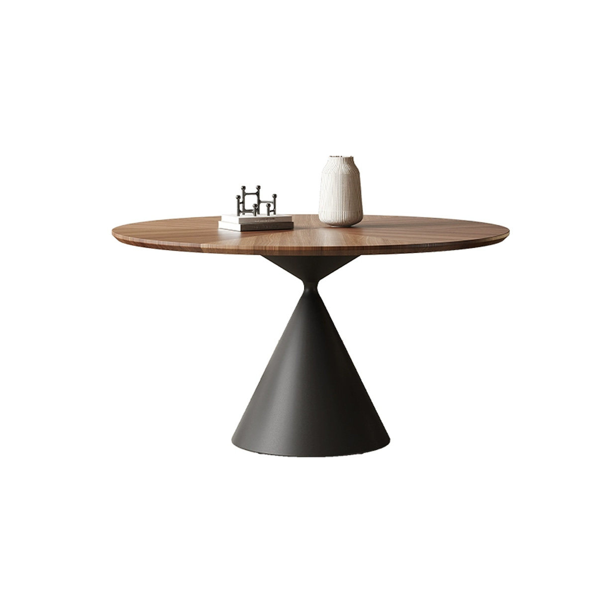 Hokku Designs Black&Walnut Round Manufactured Wood Dining table ...