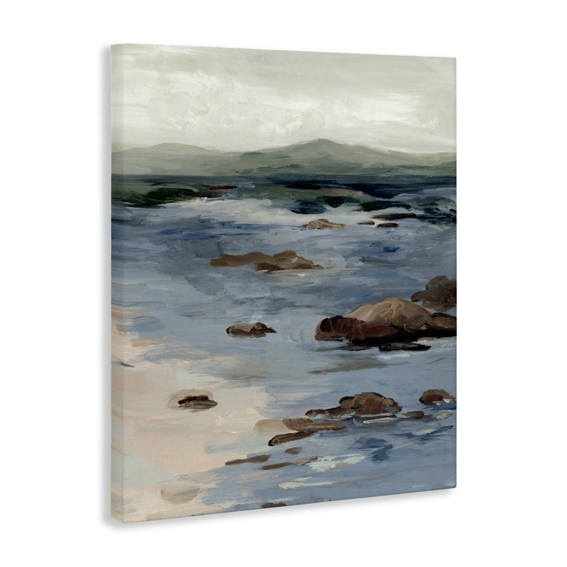 Toile abstraite «Crashing Tides» par Jacob Q, H 20 po x l 16 po