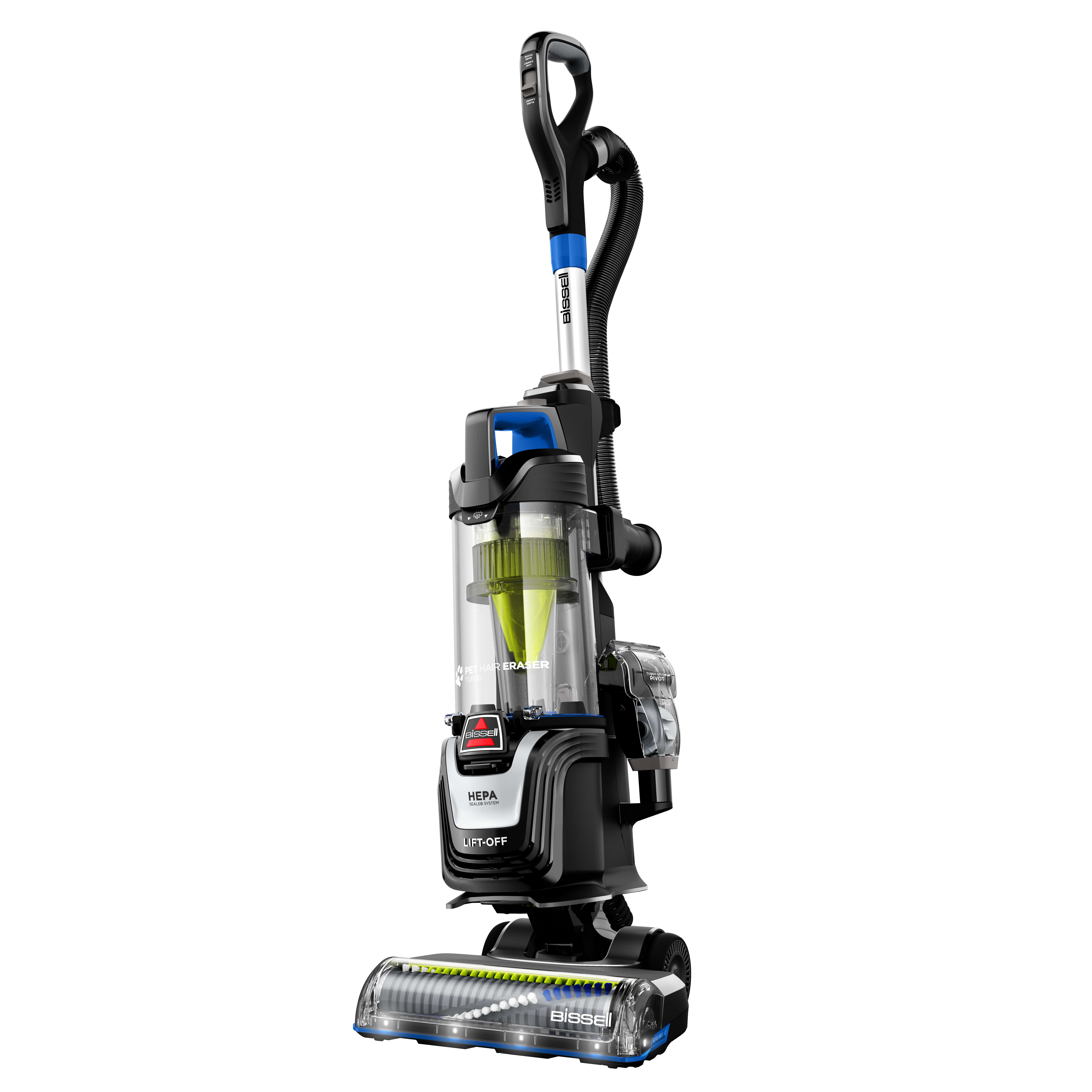 Aspiradora BISSELL Pet Hair Eraser Turbo Lift-Off con cepillo autolimpiante, potente succión con herramienta TurboBrush Pivot y herramienta para rincones, 3774F 3