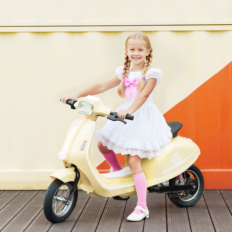 HOMCOM Battery Powered Ride On, Beige