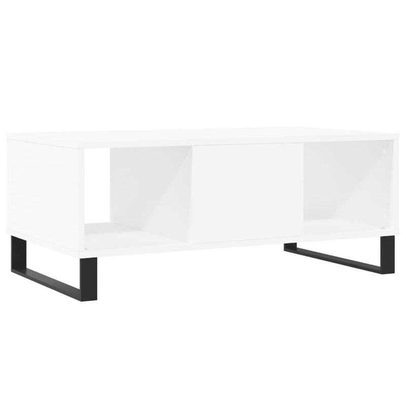 Aldrik Sled Coffee Table with Storage, White