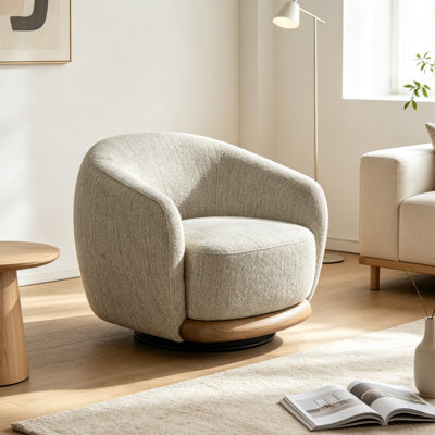 Swivel Wood Base Chair