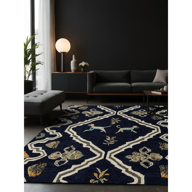 Tapis gris soyeux et moelleux, Carré 3 pi