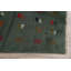 Tapis de zone en laine vert 3 pi 5 po x 4 pi 10 po one-of-kind-noué la main gabbeh Southwestern